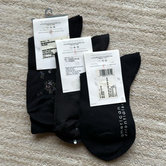 3 Pairs of NWT American Essentials Socks Black Dress Casual From Macy’s - Picture 2 of 16